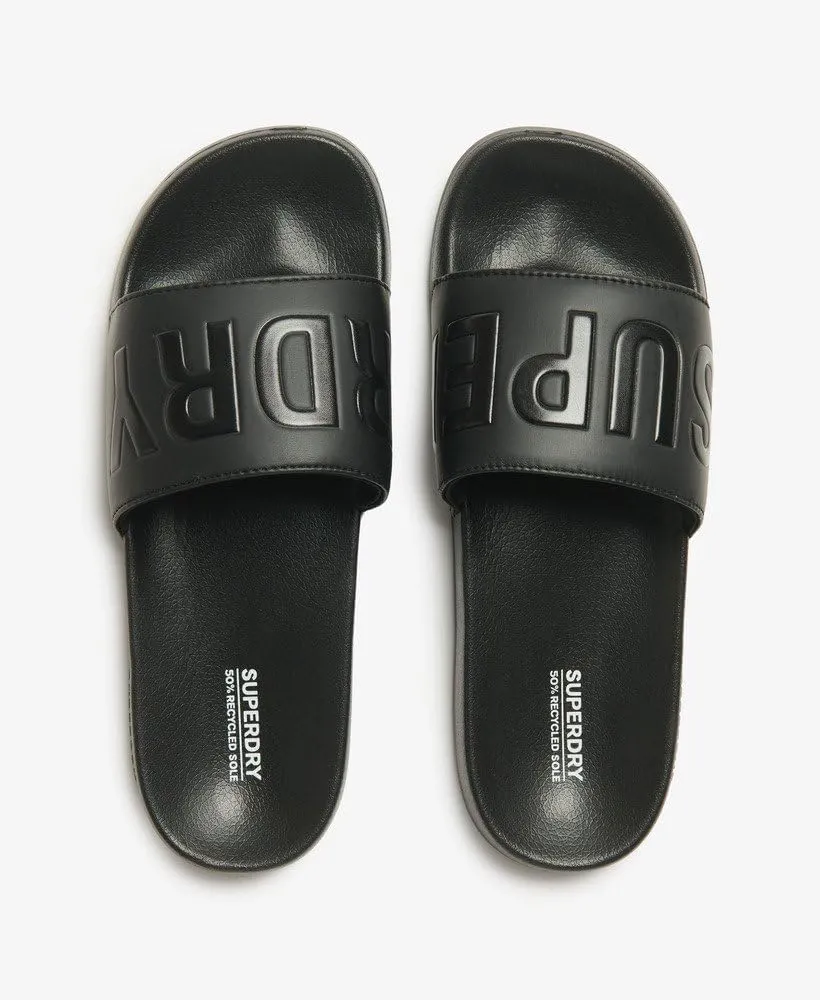 Superdry Men's Core Vegan Pool Sliders, Black