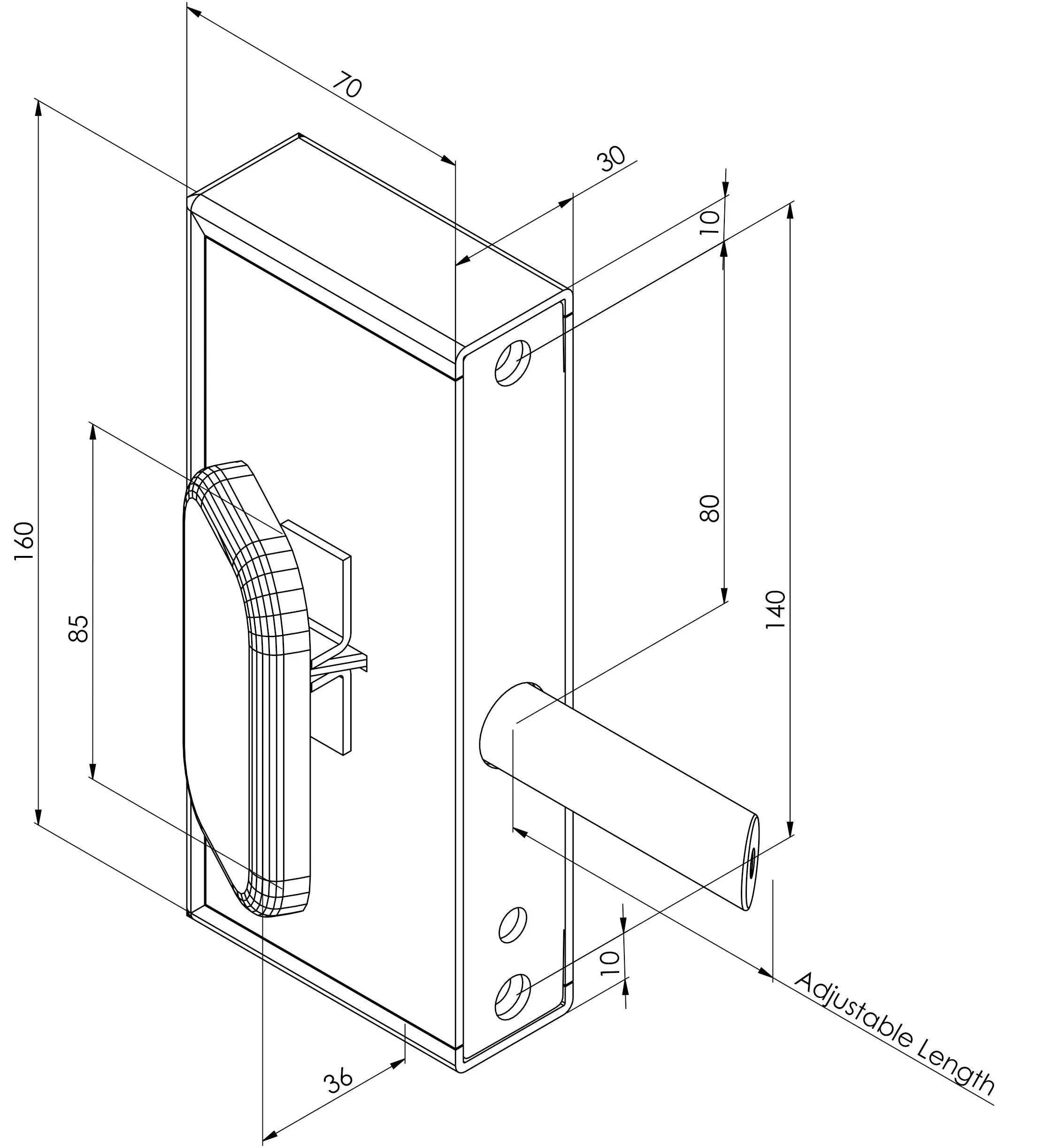 SUPERLOCK QUICK EXIT GATE LOCK KEY ACCESS