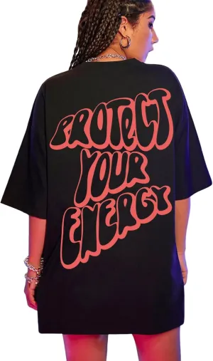 SweatyRocks Women's Short Sleeve Oversized Graphic Tees Round Neck Loose T-Shirt