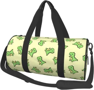 T. Rex Round Travel Duffel Bag Large Capacity Gym Sports Bags for Hiking Vacation Trips