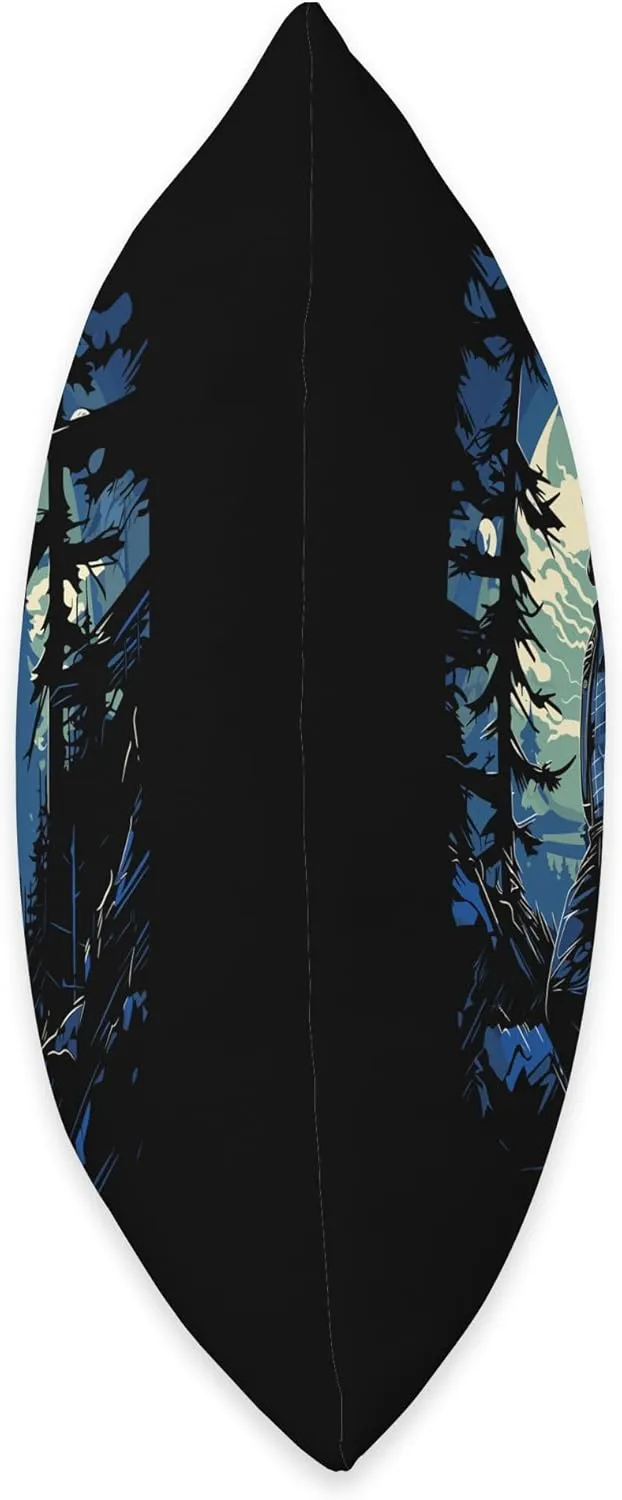 T Trekking Outfit Motif Forest Lovers Hiking Throw Pillow, 18x18, Multicolor