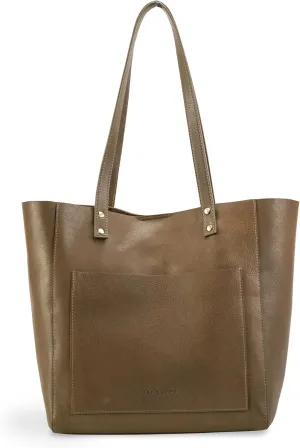 Tan & Loom Full Grain Vegetable Tanned Leather Tote | Medium Genuine Leather Tote Bag for Women