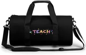 Teacher Gym Bag Sports Duffle Bags for Men Women Travel Swimming Fitness with Shoe And Wet Compartment