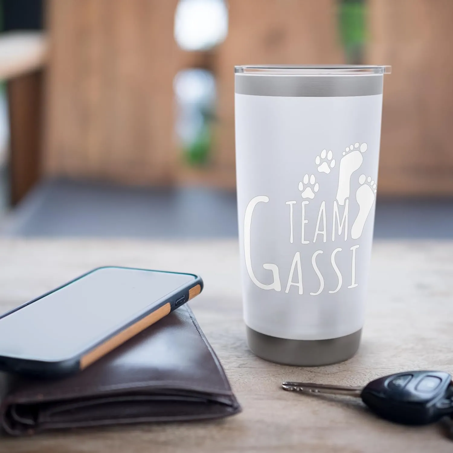 Team Gassi T-Shirt for Walking Jogging Morning Round Slogan Stainless Steel Insulated Tumbler