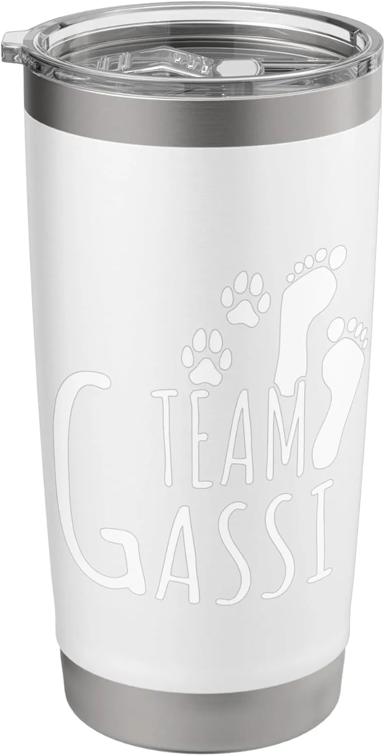 Team Gassi T-Shirt for Walking Jogging Morning Round Slogan Stainless Steel Insulated Tumbler