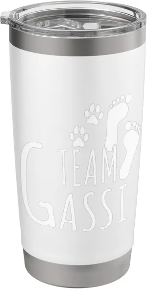 Team Gassi T-Shirt for Walking Jogging Morning Round Slogan Stainless Steel Insulated Tumbler