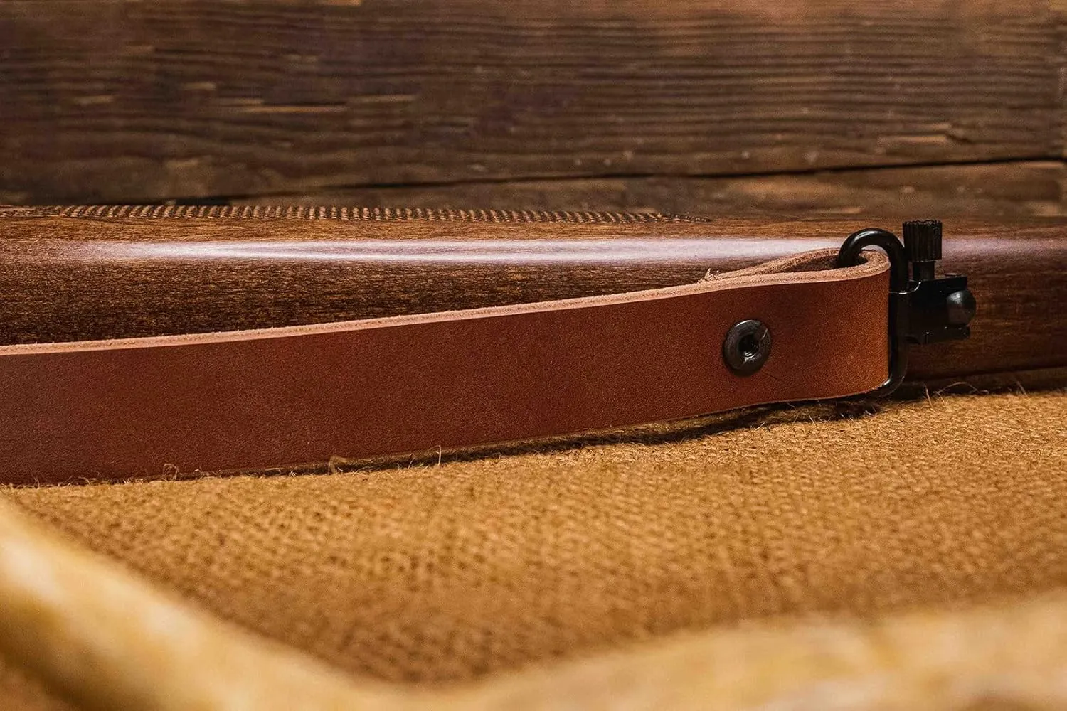 The Hunter -1" Wide Leather Rifle Sling by Nohma Leather