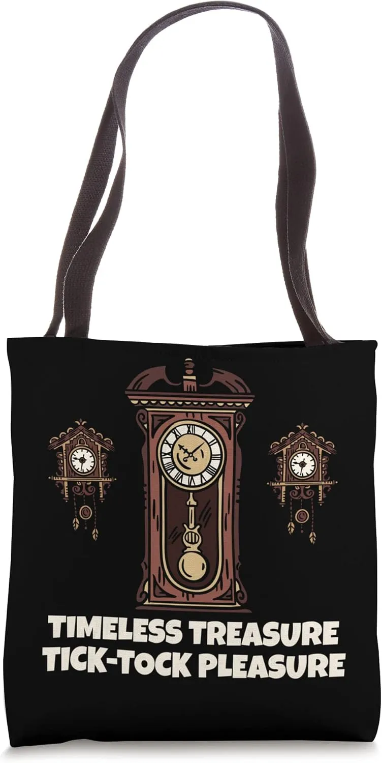 Timeless Treasure, Tick-tock Pleasure Antique Clock Tote Bag