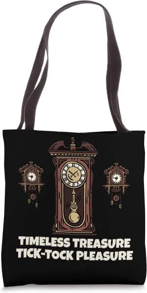 Timeless Treasure, Tick-tock Pleasure Antique Clock Tote Bag