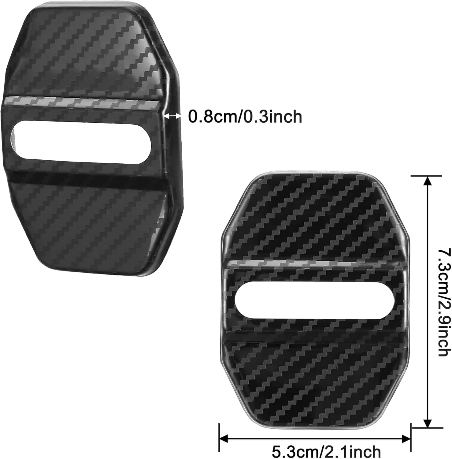TOMALL 4pcs Car Door Lock Latches Cover Protector Compatible with Mercedes-Benz AMG (A S M C E CLS GL CLA GLE GLC) GTA Accessories Stainless Steel Car Door Lock Sport Style Decorations (Carbon Fiber)