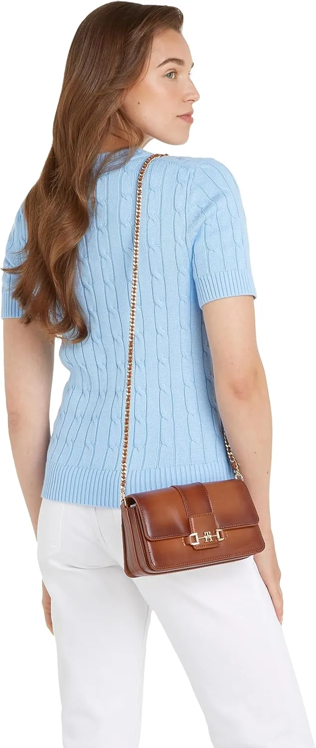 Tommy Hilfiger Heritage Leather Bag with Chain Crossbody Strap