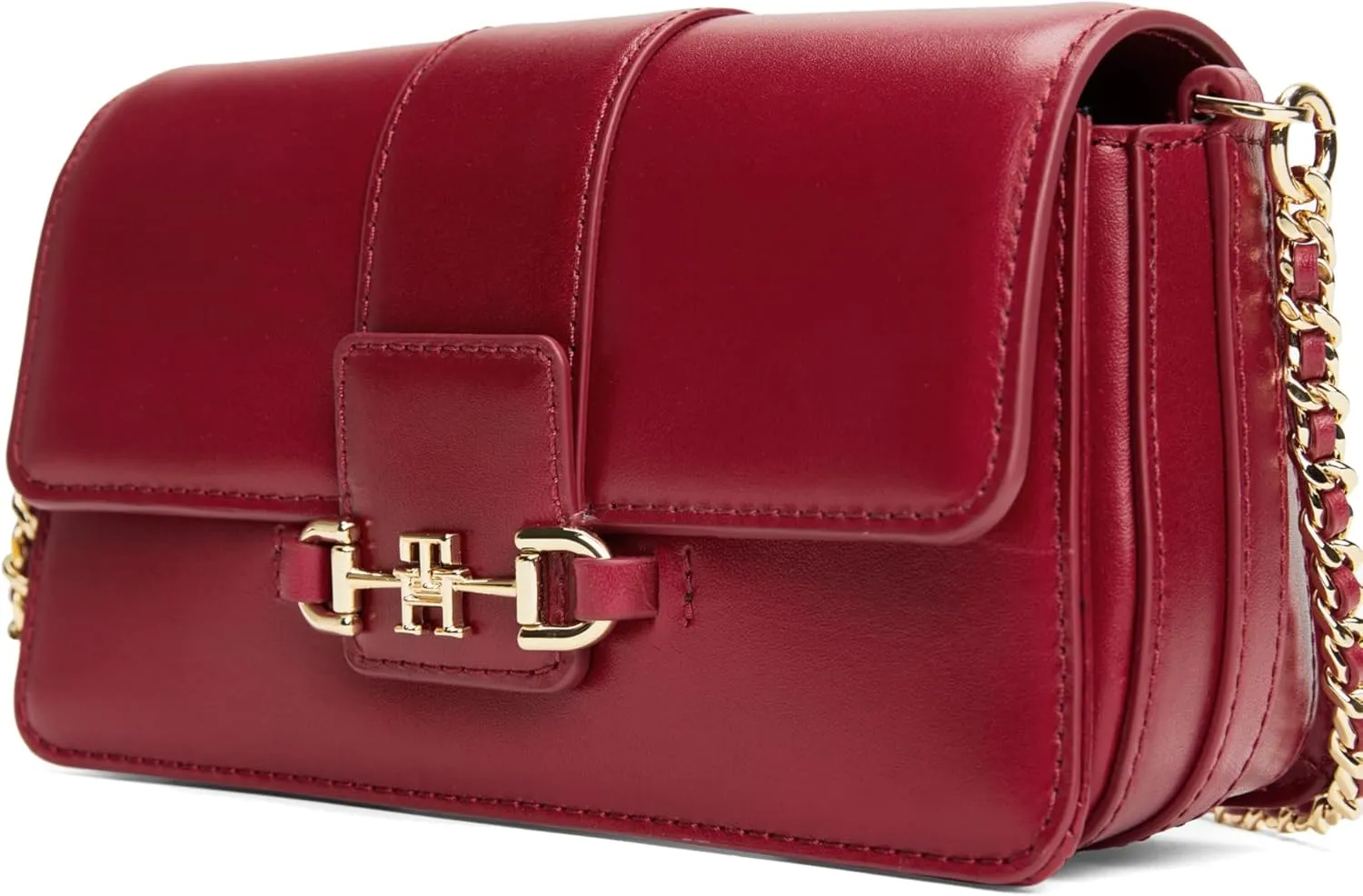 Tommy Hilfiger Heritage Leather Bag with Chain Crossbody Strap