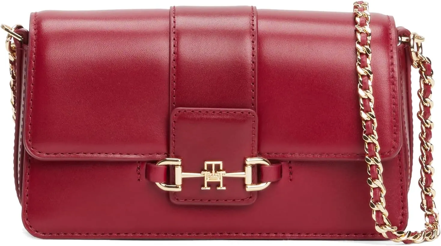 Tommy Hilfiger Heritage Leather Bag with Chain Crossbody Strap