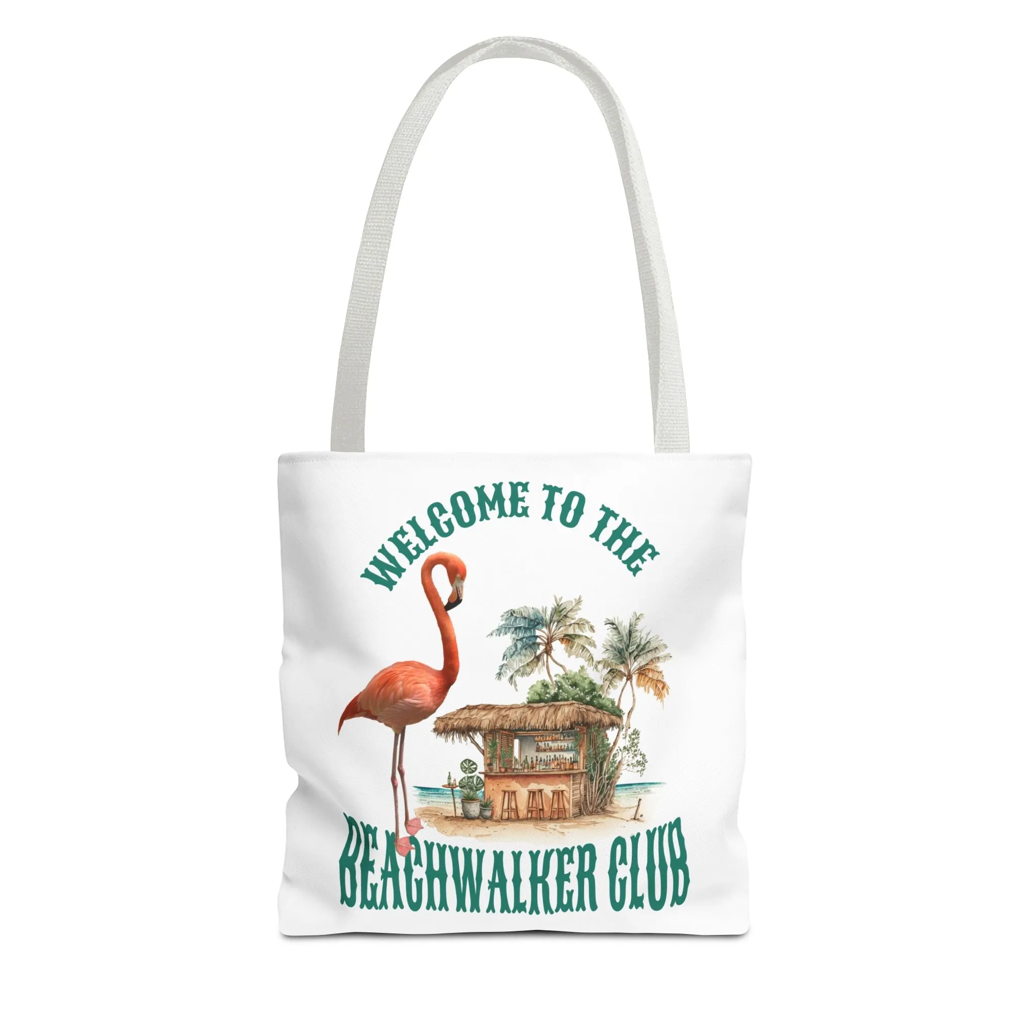 Tote Bag (AOP) "Flamingo Beachwalker Club"