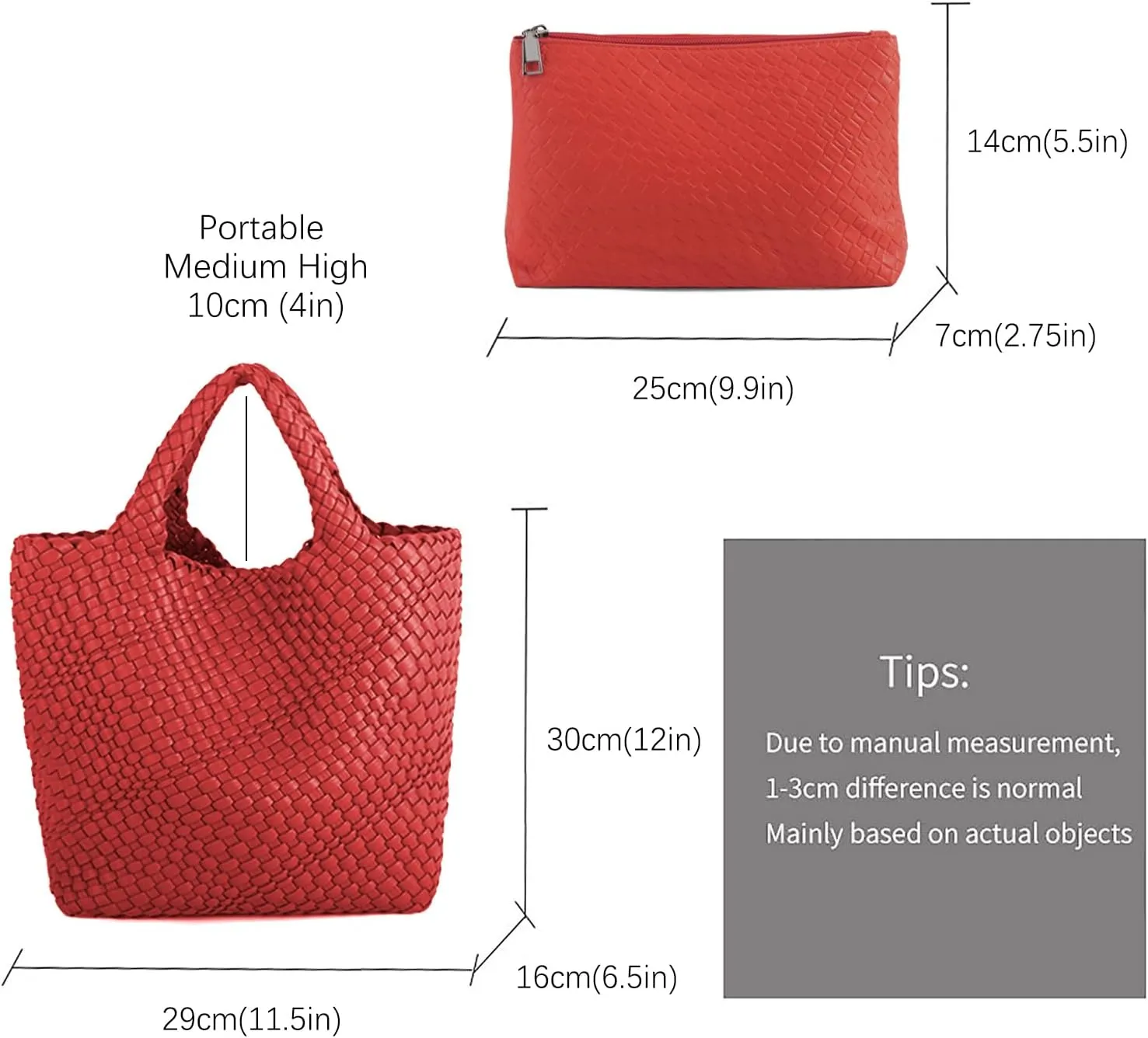 Tote Bag For Women Vegan Leather Handmade Woven Tote Bag Beach Bag Travel Handbag And Purse Top Handle Hobo Tote Bags