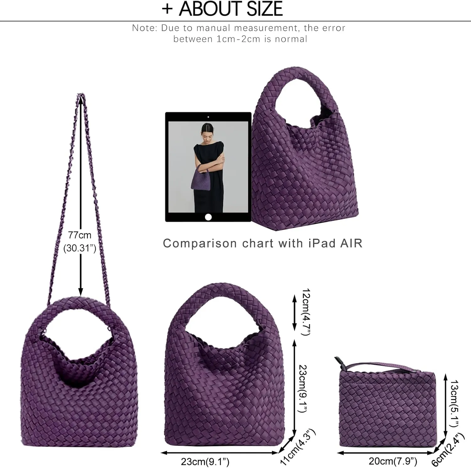 Tote for Women, Ladies Crossbody Handbag, Trendy Shoulder and Bucket Bag, Top-handle Tote Hobo Satchel with Purse