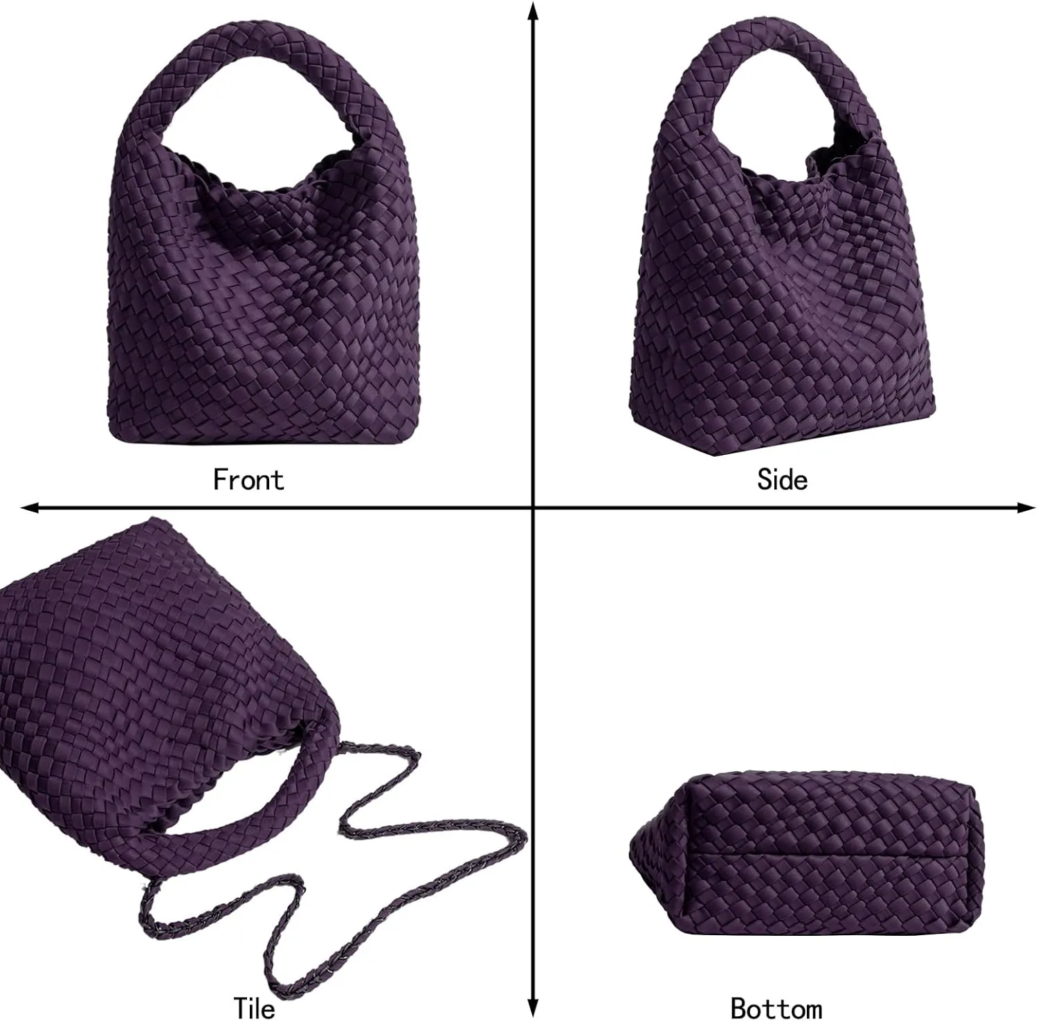 Tote for Women, Ladies Crossbody Handbag, Trendy Shoulder and Bucket Bag, Top-handle Tote Hobo Satchel with Purse