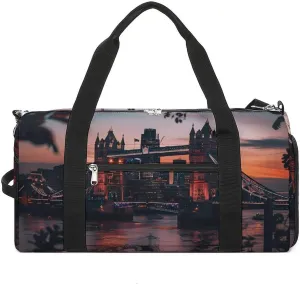 Tower Bridge The Sunset London England UK Gym Bag for Men Women Lightweight Duffel Bag Sports Workout Bag for Travel Yoga