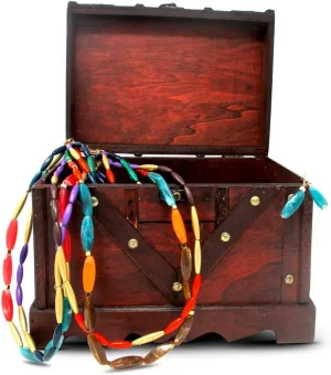 Trademark Innovations Small Antique Old Suitcase Chest Box