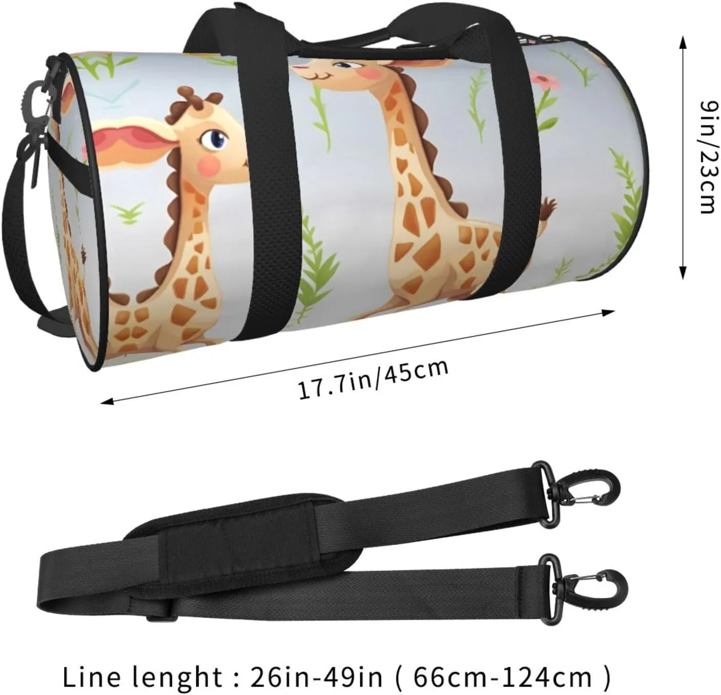 Travel Duffel Bag Cute Giraffe Weekender Overnight Bag For Men Women Large Capacity Sports Gym Bag Canvas Carry On Tote Bags For Travel Yoga
