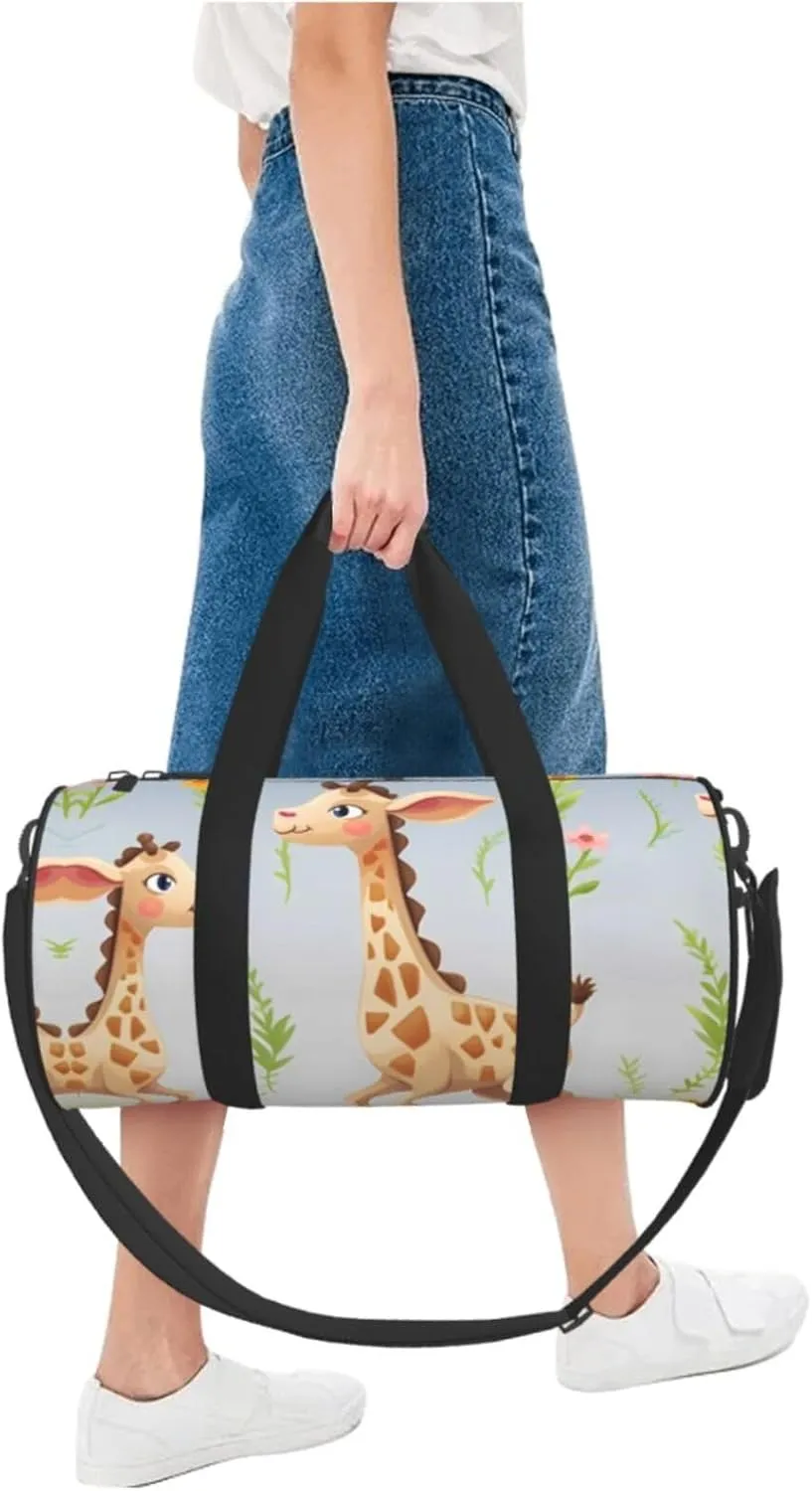 Travel Duffel Bag Cute Giraffe Weekender Overnight Bag For Men Women Large Capacity Sports Gym Bag Canvas Carry On Tote Bags For Travel Yoga