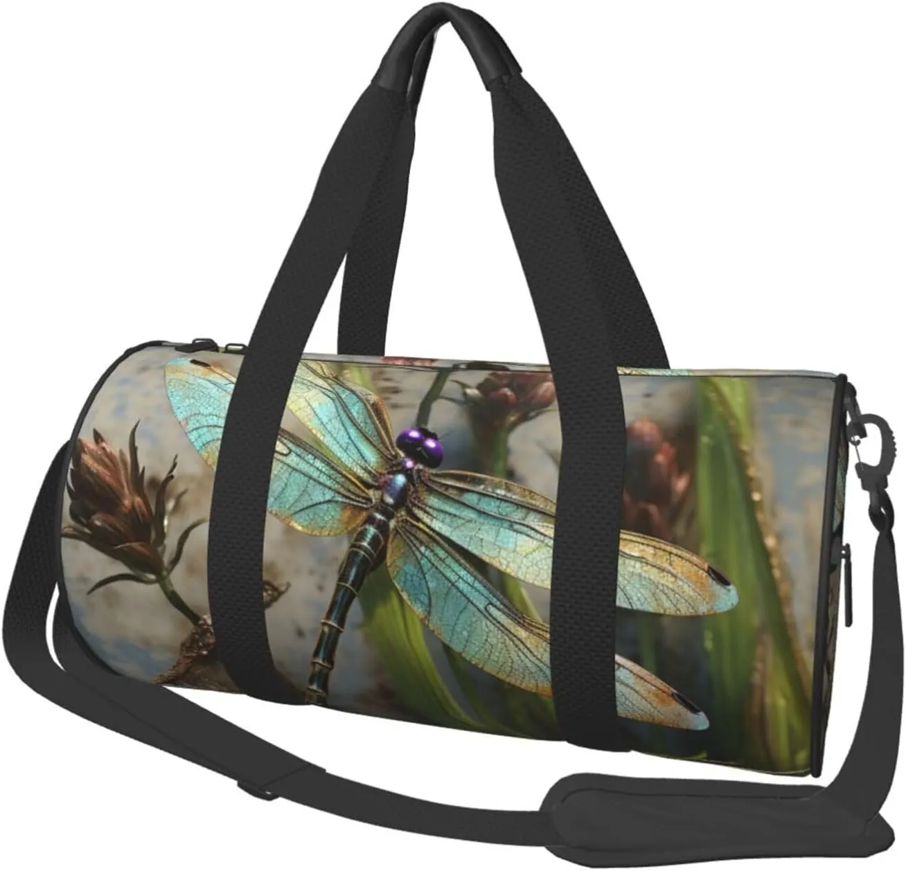 Travel Duffel Bag Dancing Dragonfly Weekender Overnight Bag For Men Women Large Capacity Sports Gym Bag Canvas Carry On Tote Bags For Travel Yoga