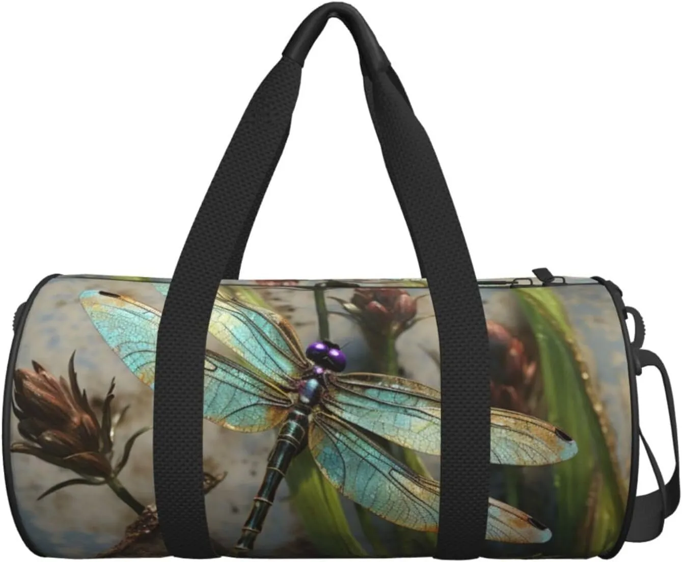 Travel Duffel Bag Dancing Dragonfly Weekender Overnight Bag For Men Women Large Capacity Sports Gym Bag Canvas Carry On Tote Bags For Travel Yoga