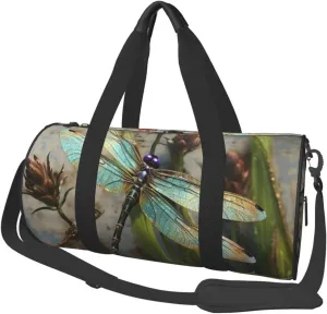 Travel Duffel Bag Dancing Dragonfly Weekender Overnight Bag For Men Women Large Capacity Sports Gym Bag Canvas Carry On Tote Bags For Travel Yoga