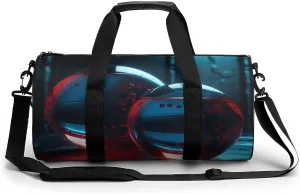 Travel Duffel Bag Weekender Bags for Men Women Large Capacity Overnight Bags Blue Glass Ball Travel Sports Gym Bag Canvas Carry On Tote Bags for Travel Yoga
