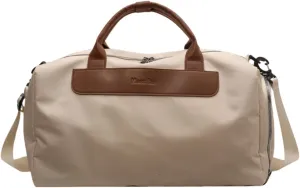 Travel Duffel Bag,Women's Dry-Wet Separated Swim & Sporty Yoga Fitness Bag -17.3x9.1x9.1" Large Capacity with Stylish Design (White)
