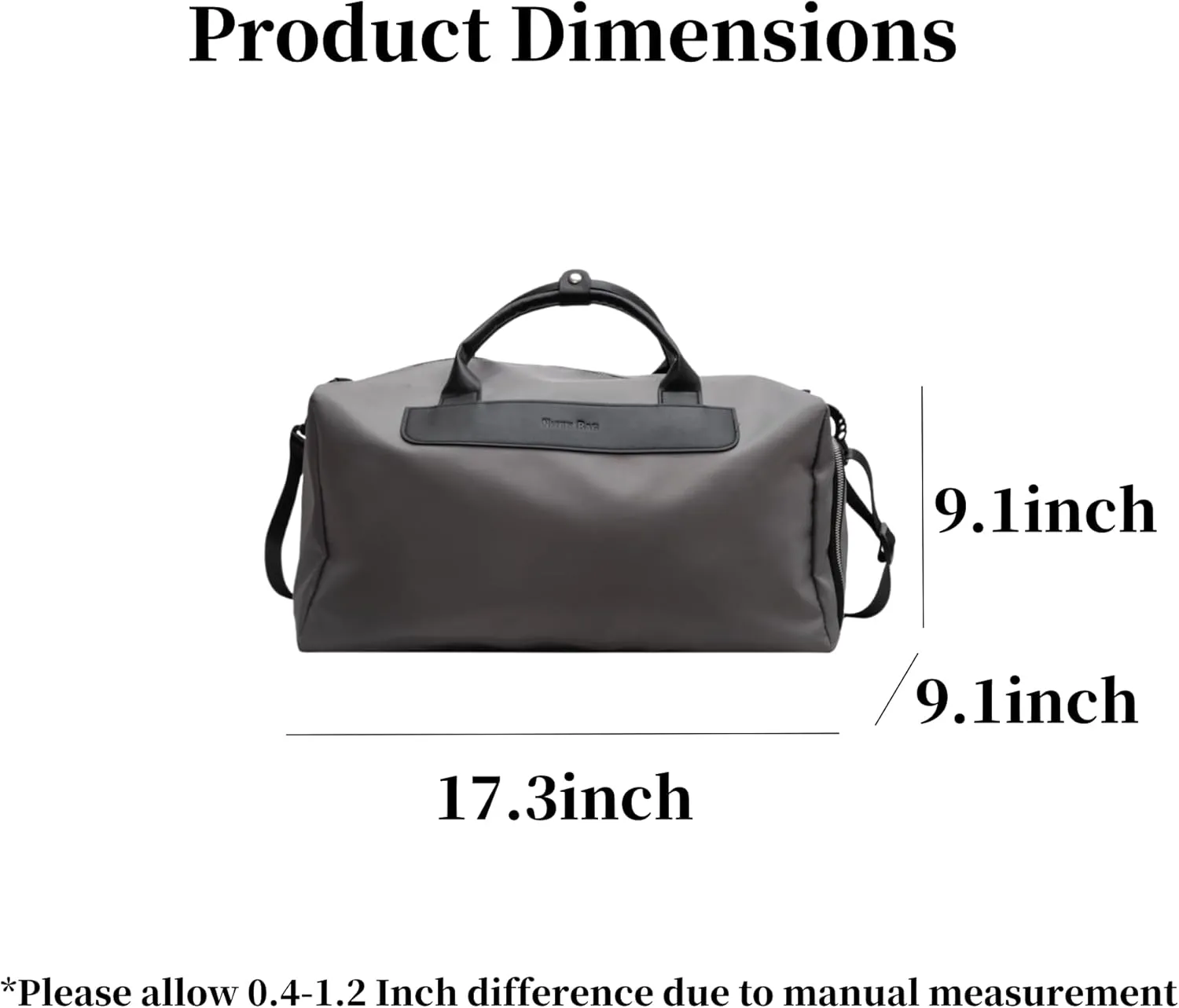 Travel Duffel Bag,Women's Dry-Wet Separated Swim & Sporty Yoga Fitness Bag -17.3x9.1x9.1" Large Capacity with Stylish Design (White)