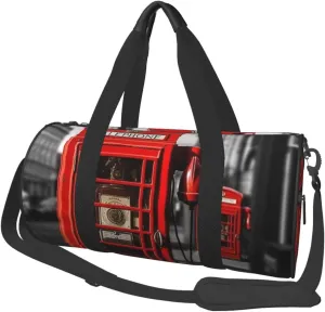 Travel Duffle Bag England Uk Retro London Telephone Weekender Bags For Women Large Capacity Travel Overnight Bags Foldable Carry On Tote Bags Lightweight Sport Gym Bag For Travel/Gift
