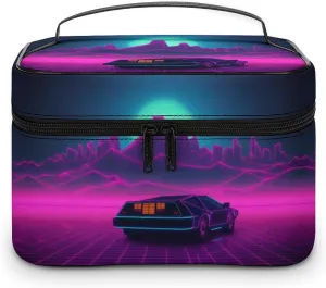 Travel Toiletry Bag for Women And Men,Retrowave Pictures Toiletry Organizer, Makeup Bag Travel Organizer for Shampoo,Toiletries