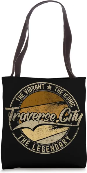 Traverse City MI | Michigan | Vintage Distressed Tote Bag