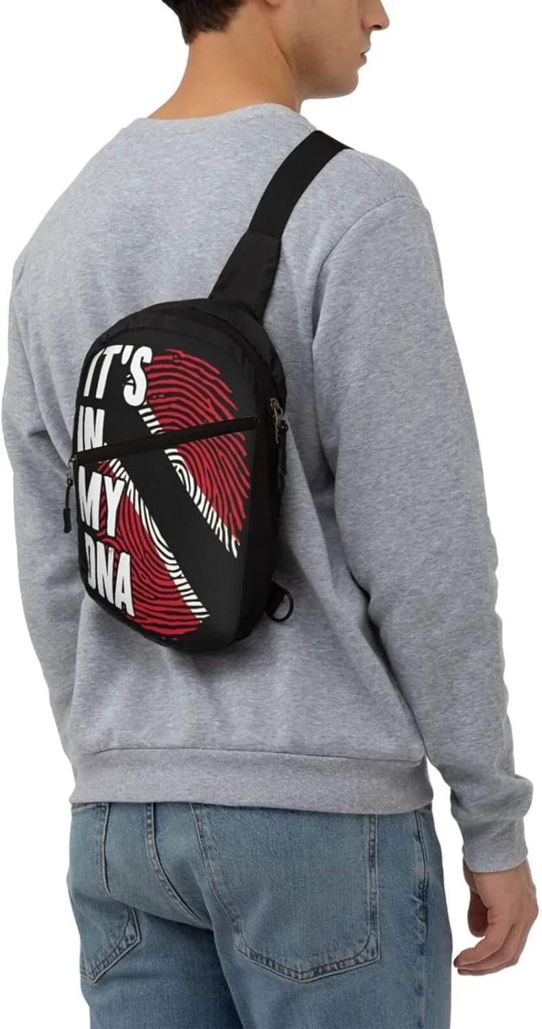 Trinidad and Tobago It's in My Packable Crossbody Bag Portable Sling Bags Foldable Travel Daypack Reusable Sports Shoulder Backpack Diagonally Chest Bag for Workout