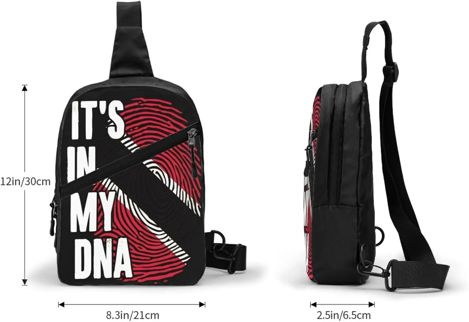 Trinidad and Tobago It's in My Packable Crossbody Bag Portable Sling Bags Foldable Travel Daypack Reusable Sports Shoulder Backpack Diagonally Chest Bag for Workout