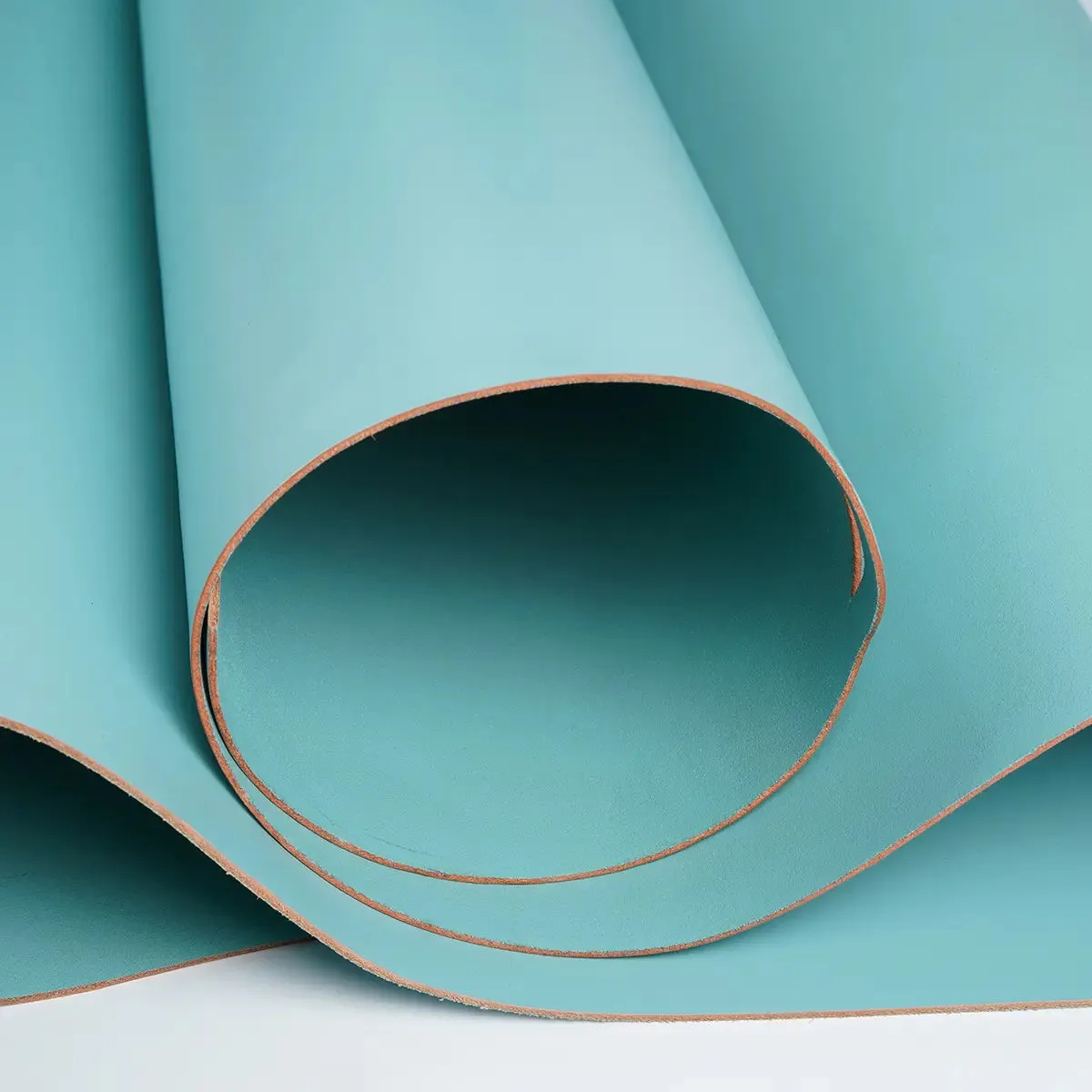 Turquoise Pigmented Veg Tan Leather 6-7oz.