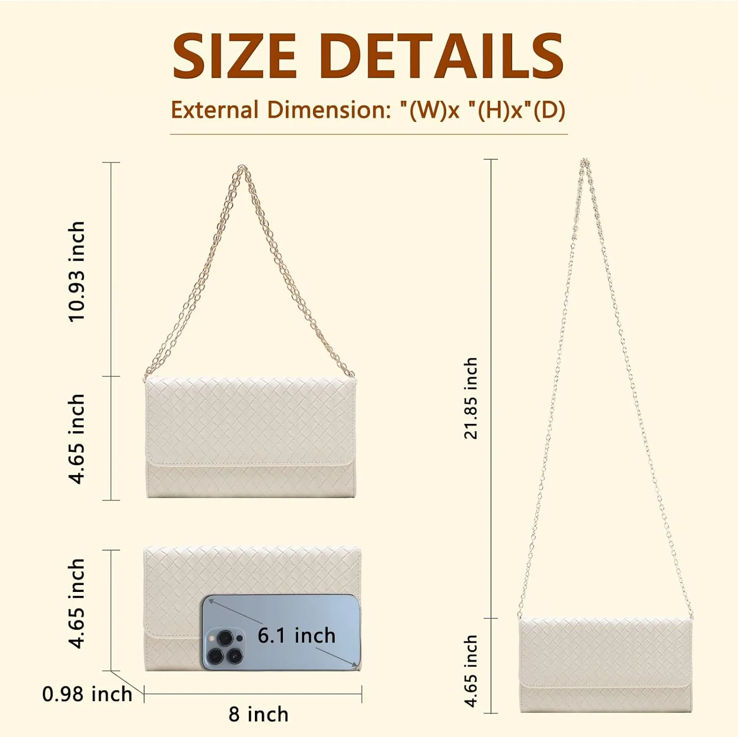 U U Crossbody Bags for Women, Handbags Cell Phone Wallet Small Purse with Credit Card Slots and Removebale Chain