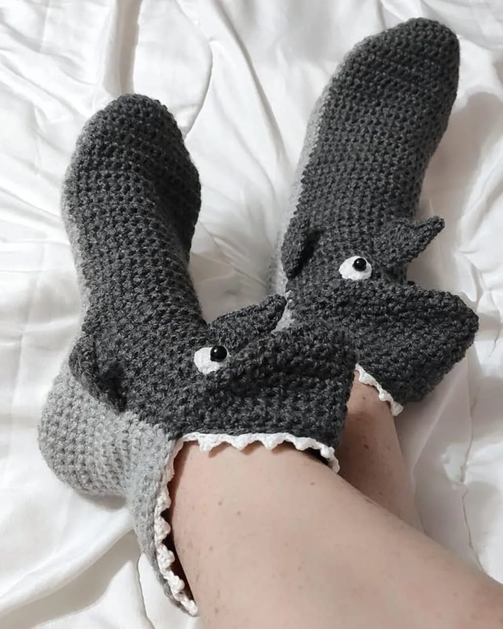 Unisex Knit Funny Animal Crocodile Socks Novelty Shark Crocodile Floor Socks Wool Winter Warm Thick Casual Sock