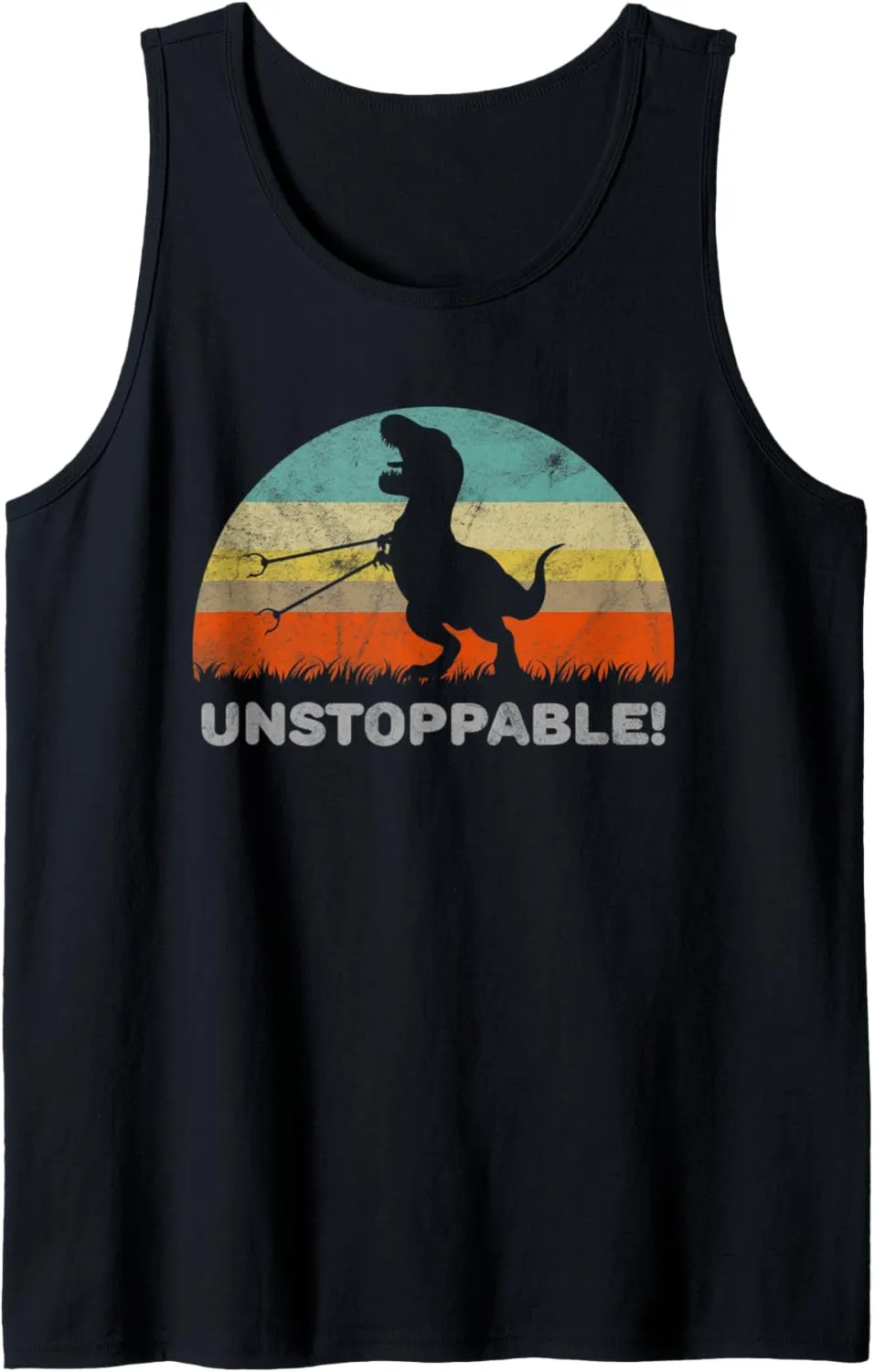 Unstoppable T Rex With Trash Grabber Pickup Tool Funny Tank Top