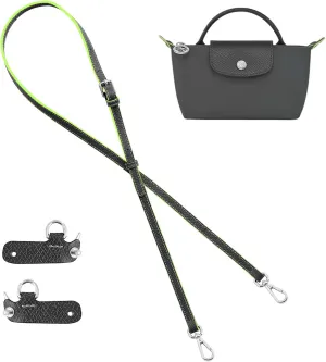 Upgraded Leather Purse Straps for Longchamp Mini Bag Conversion Kit, Bag Shoulder Strap Replacement Crossbody