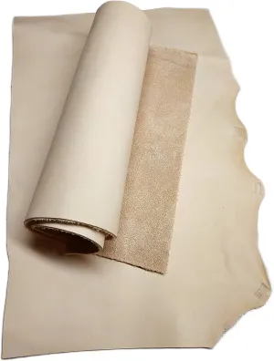 Upon Leather - Veg Tan Leather Pieces 3-4 Sq Feet - 1 LB large pieces and medium scraps | Medium weight 1.5-2.5 mm thick | Full Grain for Crafts & Workshop | Easy to tool carve paint dye stamp or mold