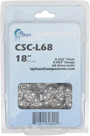 UpStart Components 5 Pack Replacement 18-Inch L68 22BPX Chainsaw Chain for Stihl MS 250 C-BE Chainsaw (18" Length.325" Pitch, 0.063" Gauge, 68 Drive Links)