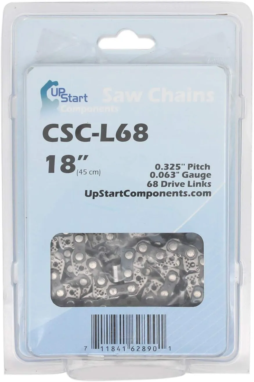 UpStart Components 5 Pack Replacement 18-Inch L68 22BPX Chainsaw Chain for Stihl MS 250 C-BE Chainsaw (18" Length.325" Pitch, 0.063" Gauge, 68 Drive Links)