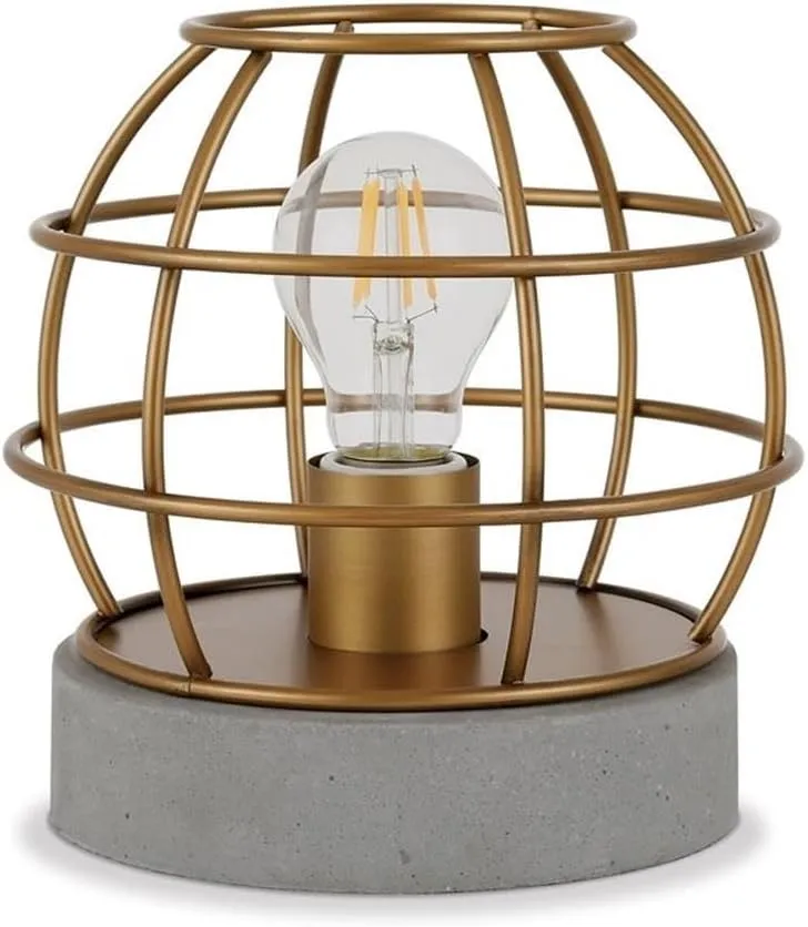 UrbanPro 9' Industrial Metal Table Lamp in Antique Brass