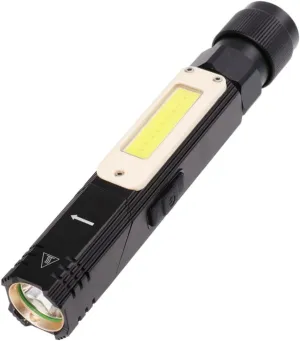 USB Rechargeable Flashlight with Head Cob Handheld Torch with Magnetic Clip and Tail for Work Emergency and Inspection Tasks