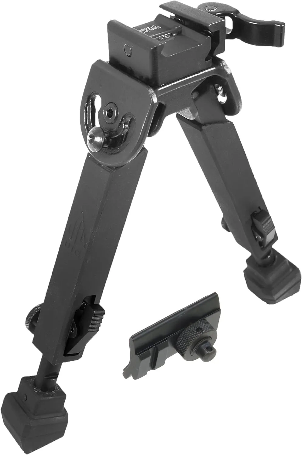 UTG Rubber Armored Full Metal QD Bipod, Height 6.0"- 8.5", Black