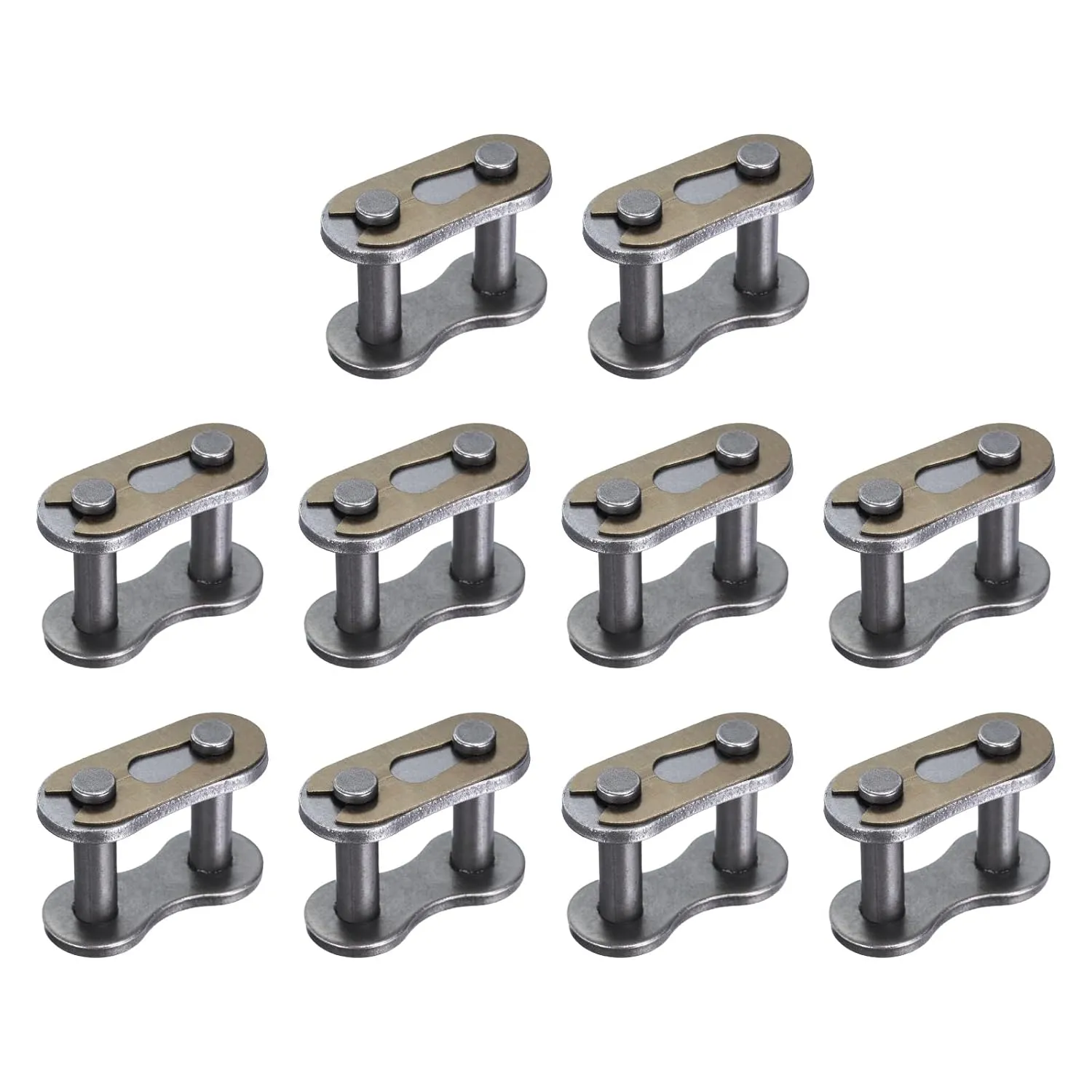 uxcell 10Pcs #80H/ DIN/ISO 16AH Chain Master Connector Link Roller, 1" Pitch Carbon Steel, Standard Connecting Split Links