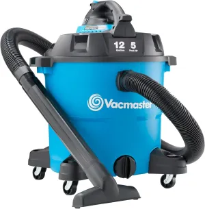 Vacmaster Blue Line 12-Gallon* 5 Peak HP† Wet/Dry Vacuum with Detachable Blower VBV1210