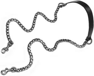 VanEnjoy 18MM Replacement Chain & Genuine Leather Shoulder Crossbody Straps for Handbags Purse Bags -Extended Version(Black-Gun Metal)